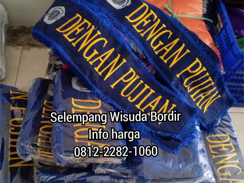 harga selempang wisuda full bordir komputer