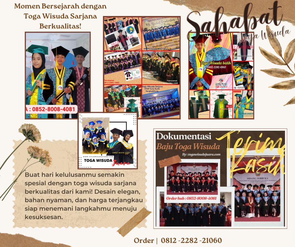 Perlengkapan Toga Wisuda Anak Perlengkapan toga Wisuda Lengkap Anak dan Sarjana Tangerang