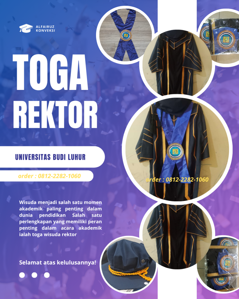 jual toga wisuda rektor universitas budi luhur jakarta